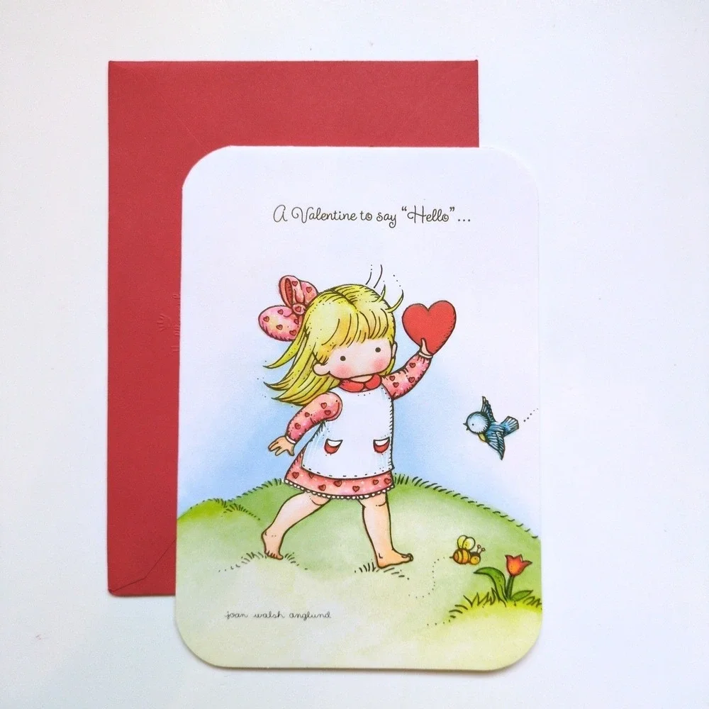 Vtg 1969 Valentine's Day Greeting Card‎ Joan Walsh Anglund Art Hallmark Unsigned